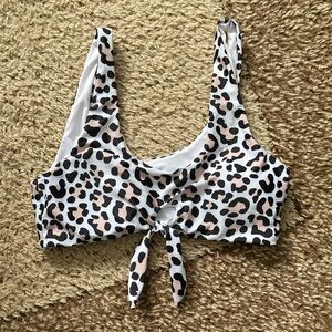 Leopard Print Bikini Top